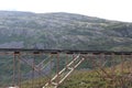 Abandoned steel cantilever bridge across Dead Horse Gulch Royalty Free Stock Photo