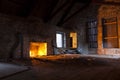 Abandoned Stone House Interior Royalty Free Stock Photo