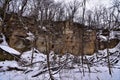 Abandoned Stone Quarry at Belmont Mound State Park Royalty Free Stock Photo