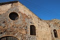 abandoned stone warehouses (venitian arsenals) in chania in crete (greece) Royalty Free Stock Photo