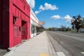 Abandoned storefronts line Main Street, Washtucna, Washington, USA Royalty Free Stock Photo