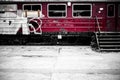 Old abandoned train background