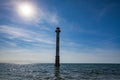 Abandoned tilt lighthouse on the Baltic Sea. Estonia. Saaremaa island.