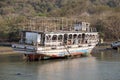 Abandoned tourist boat on Elefanta Island near Mumbai Royalty Free Stock Photo