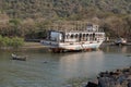 Abandoned tourist boat on Elefanta Island near Mumbai Royalty Free Stock Photo