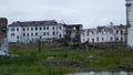 Abandoned town in tundra in nothern Russia