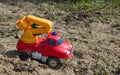 Abandoned Toy Truck on Playground Royalty Free Stock Photo