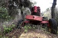 Abandoned tractor