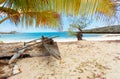 Abandoned boat in sandy beach in madagascar