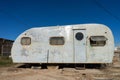 Abandoned trailer in bombay beach ghost town california Royalty Free Stock Photo