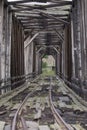 Abandoned Train Bridge Vertical Royalty Free Stock Photo