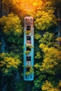 Abandoned Train Car Lost in a Lush Forest Canopy Royalty Free Stock Photo