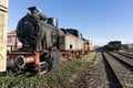 Abandoned train locomotive steam engine