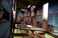Abandoned train cars
