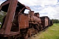 Abandoned train cars Royalty Free Stock Photo