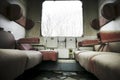 Abandoned train interior