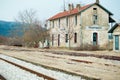 Abandoned train station Royalty Free Stock Photo