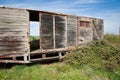 abandoned train station, old rusty train carriages Royalty Free Stock Photo