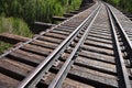 Abandoned Train Track Perspective Royalty Free Stock Photo