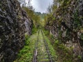 Abandoned train tracks near Anina, Romania Royalty Free Stock Photo