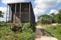 An abandoned train wagon near Valladolid, Mexico Royalty Free Stock Photo