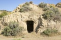 An abandoned troglodyte cave dwelling