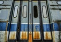 Abandoned Trolley Car with Rusted Doors