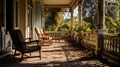 Abandoned Tropical Baroque Veranda In Need Of Renovation