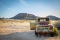 Abandoned truck in the namibian desert, Fish River Canyon, Namibia.