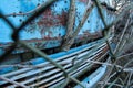 The abandoned truck is standing in the garden Royalty Free Stock Photo