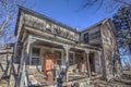 Abandoned house with front porch, rural Kansas