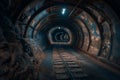 Abandoned Underground Mining Tunnel Royalty Free Stock Photo