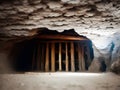 abandoned underground tunnel. underground salt mine Royalty Free Stock Photo