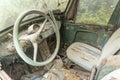 Abandoned vehicle interior in Ialysos village Rhodes Royalty Free Stock Photo