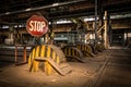 Abandoned vehicle repair station Royalty Free Stock Photo