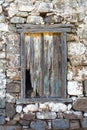 Abandoned village house window Royalty Free Stock Photo