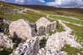 Abandoned village at An Port between Ardara and Glencolumbkille in County Donegal - Ireland. Royalty Free Stock Photo