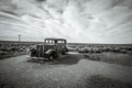 Abandoned Depression Era Car In Desert Royalty Free Stock Photo