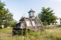 Abandoned vintage hearse