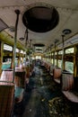 Abandoned Vintage Trolley / Streetcar Interior - Pennsylvania