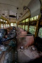 Abandoned Vintage Trolley / Streetcar Interior - Pennsylvania