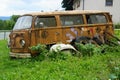 Abandoned Volkswagen Transporter Camper.