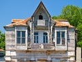 Abandoned weathered wooden house