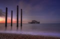 The abandoned West Pier, Brighton Royalty Free Stock Photo