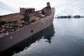 Abandoned whaling boat