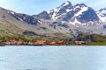 Abandoned whaling station Stromness, South Georgia. No trespassing the station. Lost place. Royalty Free Stock Photo