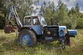 Abandoned wheeled tractor Royalty Free Stock Photo