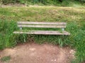 Abandoned wood bench Royalty Free Stock Photo