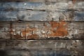 Abandoned wood surface, juxtaposed with gritty concrete wall texture in artistic harmony Royalty Free Stock Photo