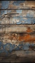 Abandoned wood surface, juxtaposed with gritty concrete wall texture in artistic harmony Royalty Free Stock Photo